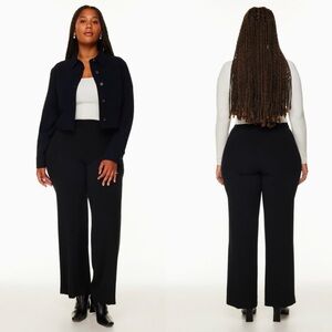 X SOLD X Aritzia Wilfred Fountain High Waist Wide Leg Wool Pants - 4